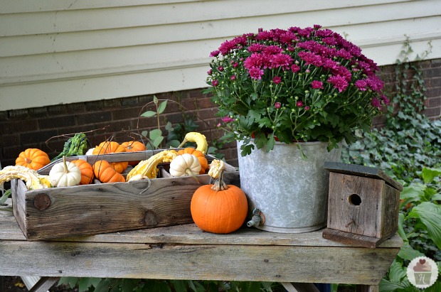 Fall Outdoor Decorating :: HoosierHomemade.com