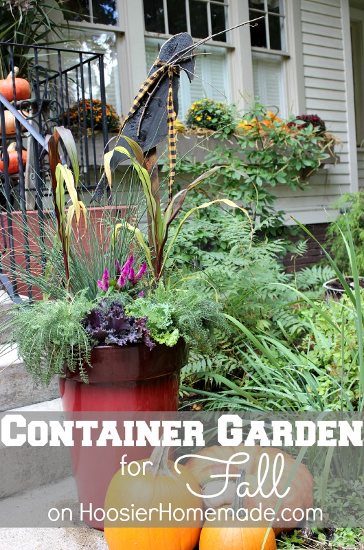 Fall Container Garden :: Instructions on HoosierHomemade.com