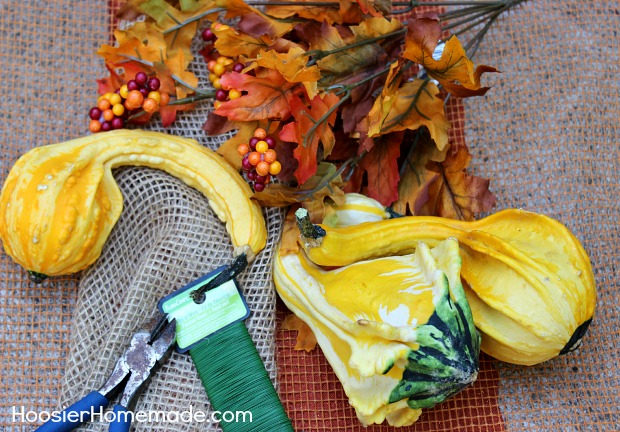 Deco Mesh Fall Garland Tutorial on HoosierHomemade.com