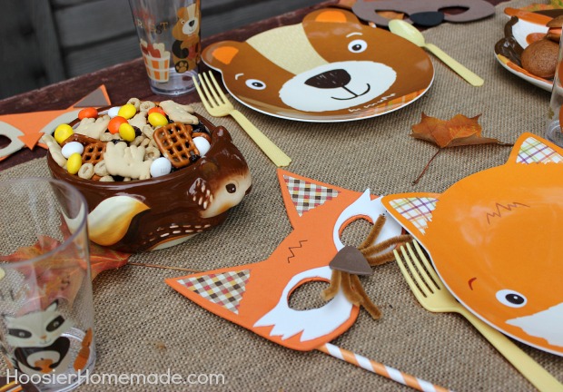 Fall Party for Kids with Woodland Creature Mask Tutorial :: Available on HoosierHomemade.com