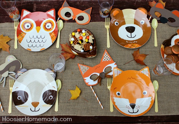 Fall Party for Kids with Woodland Creature Mask Tutorial :: Available on HoosierHomemade.com