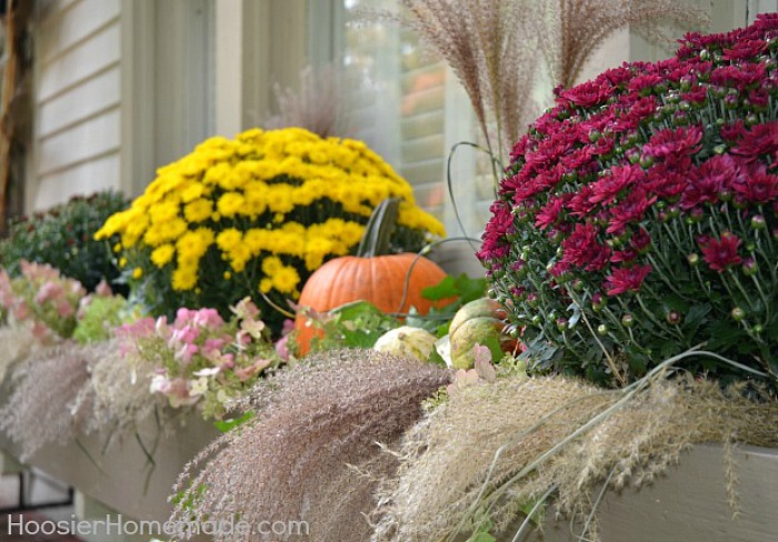 FALL WINDOW BOXES -- Fall Decorating Tips