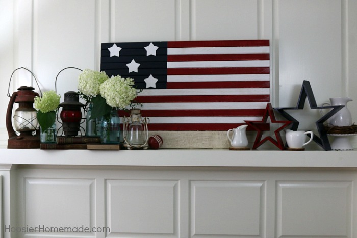 Farmhouse Mantel Decor - Summer Edition