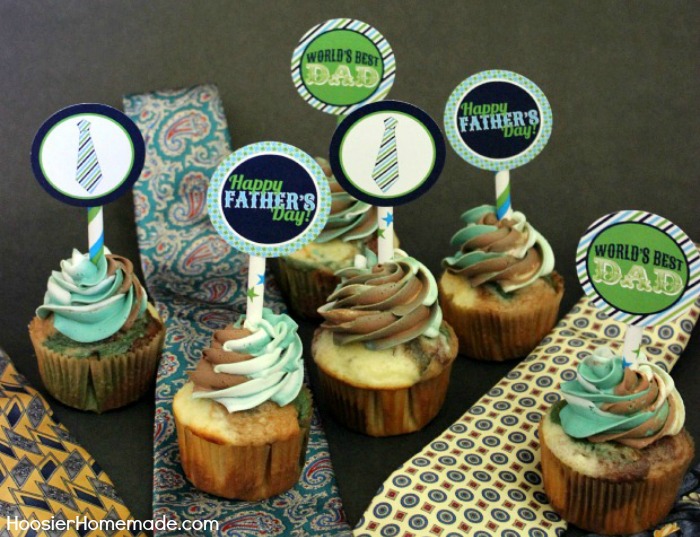 Father's Day Cupcake Toppers