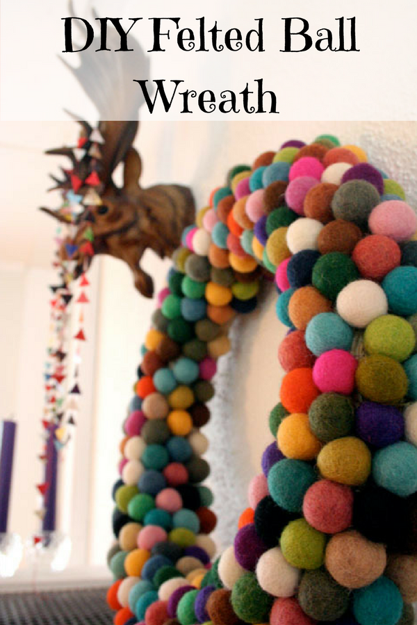 Felted Ball Wreath