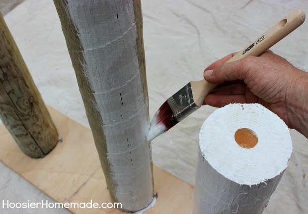 DIY Wooden Firecrackers: Summer Front Porch Decorating on HoosierHomemade.com