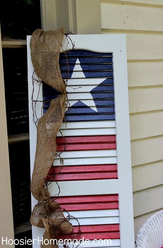 DIY Wooden Firecrackers: Summer Front Porch Decorating on HoosierHomemade.com