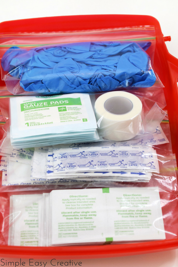 Create this easy first aid kit to keep your necessary supplies handy!