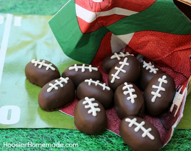 Football Shaped Oreo Truffles :: Recipe on HoosierHomemade.com