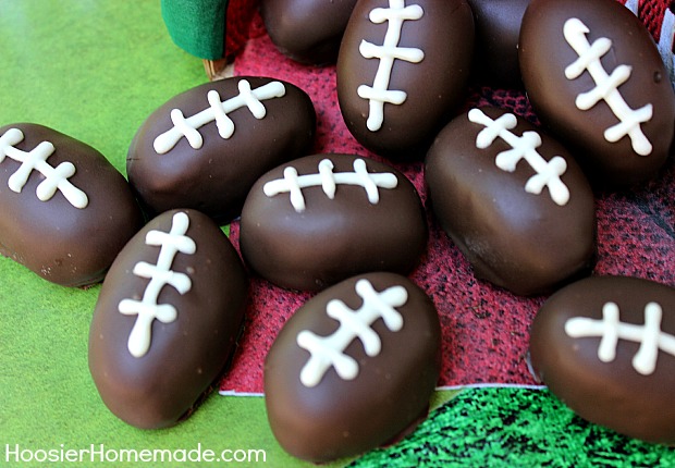 Football Shaped Oreo Truffles :: Recipe on HoosierHomemade.com