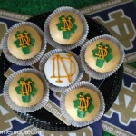 Notre Dame Fighting Irish Cupcakes :: Green Velvet Cupcake Recipe and Instructions on HoosierHomemade.com