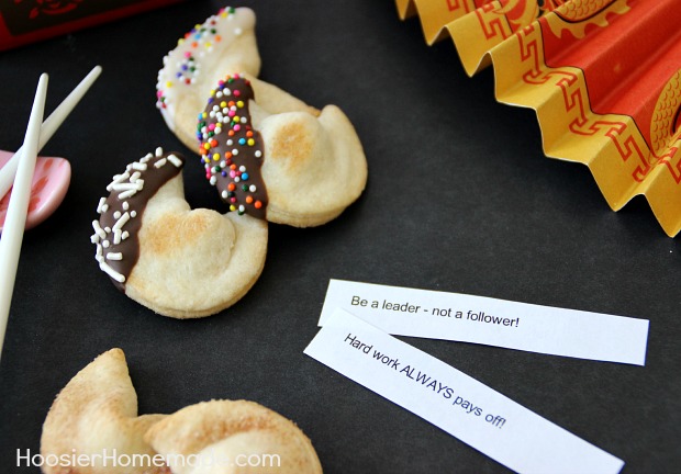 Easy Semi-Homemade Fortune Cookies | Recipe on HoosierHomemade.com