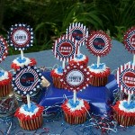 Fourth of July- Cupcake Toppers - June 2012
