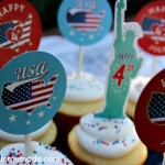 Printable Fourth of July Cupcake Toppers :: Available on HoosierHomemade.com