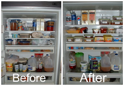 Before and After Refrigerator Makeover