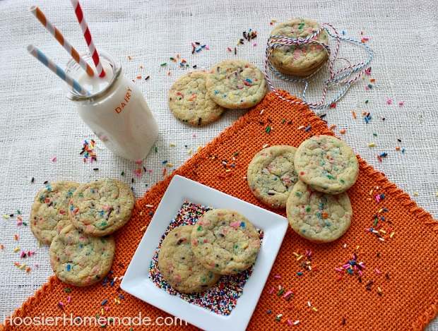 Homemade Funfetti Cookies :: Recipe on HoosierHomemade.com