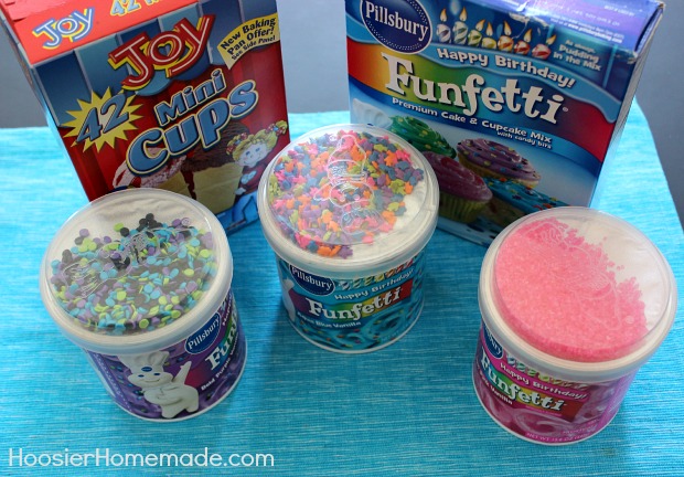 Mini Funfetti Birthday Cupcake Cones :: Recipe on HoosierHomemade.com