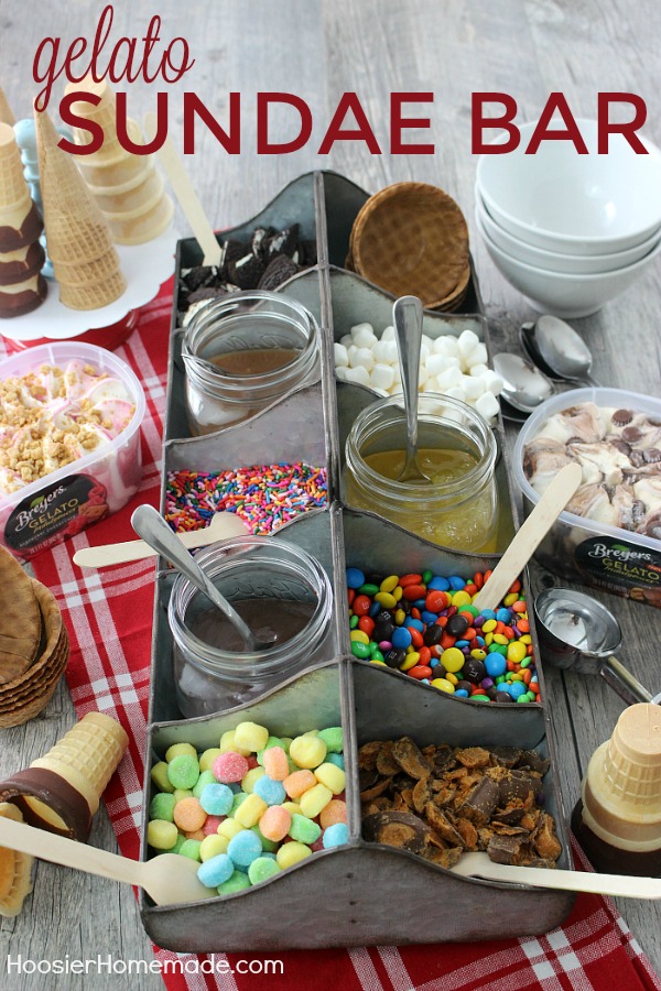 GELATO SUNDAE BAR -- Create this incredible Sundae Bar in minutes! Perfect for ANY celebration!