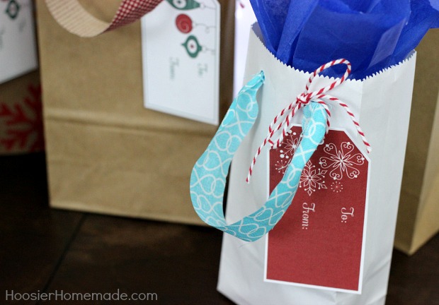 Gift Bags with Fabric Handles