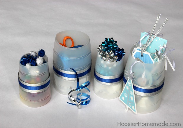 Don't spend valuable time searching for your gift wrapping supplies! Put together this Gift Wrapping Kit and have them all in one place! A great Christmas Gift too! Pin to your Craft Board!