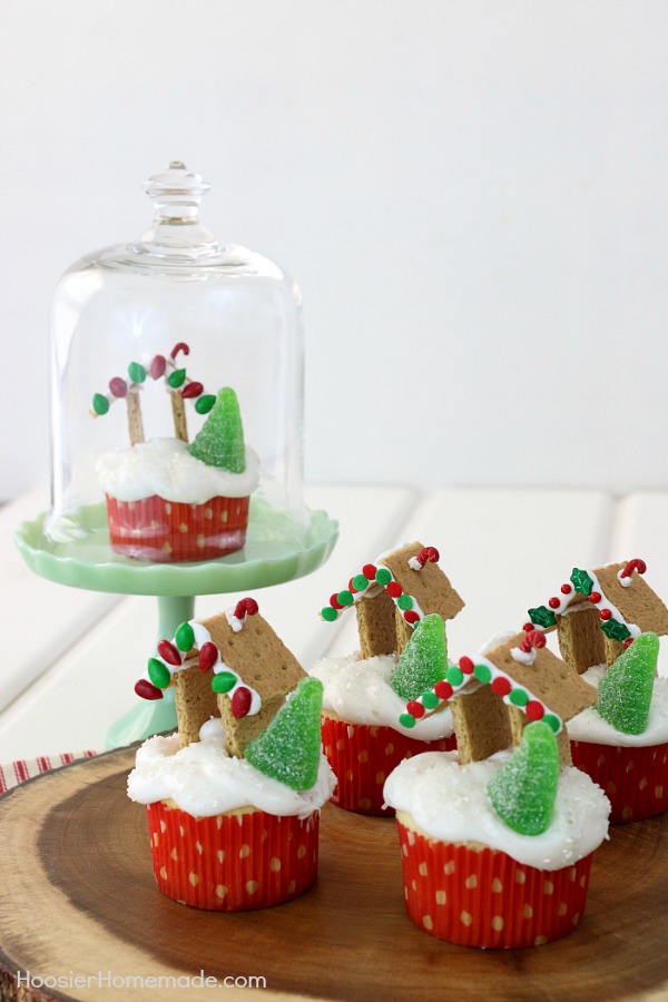 Gingerbread House Cupcakes - Hoosier Homemade