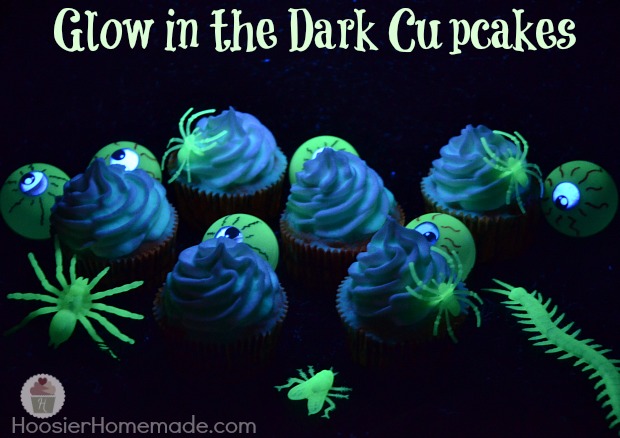 Glow in the Dark Cupcakes Recipes and Instructions on HoosierHomemade.com