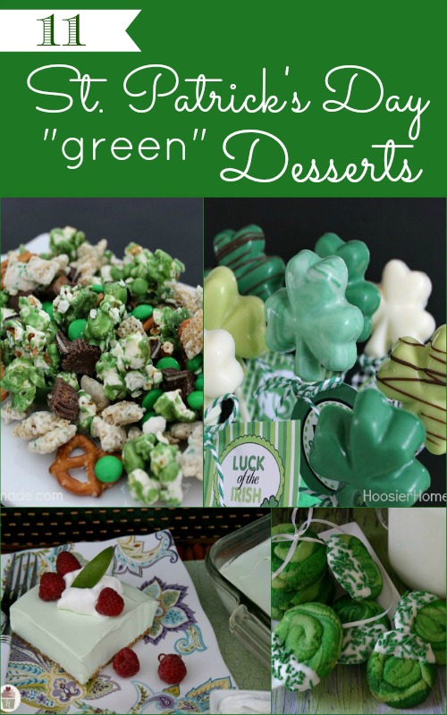 11 St. Patrick's Day Green Desserts on HoosierHomemade.com