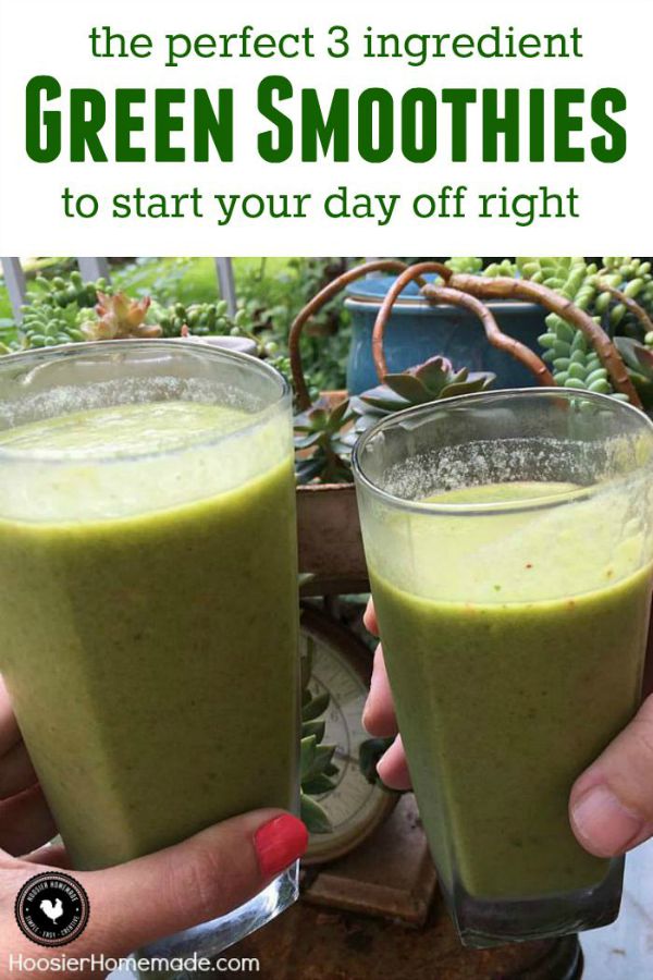 Green Smoothie Recipe - the perfect 3 ingredient Green Smoothie to start your day off right! Click on the Photo for the Recipe!