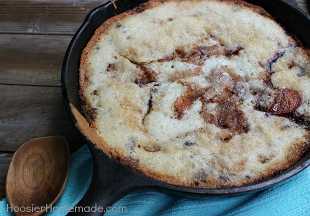 Grilled Peach & Blueberry Cobbler :: Recipe on HoosierHomemade.com