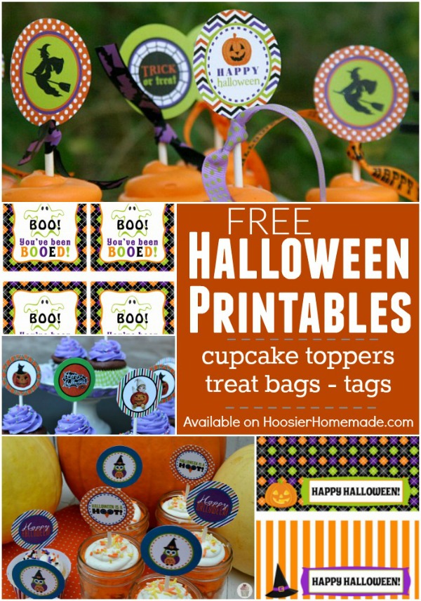 FREE Halloween Printables including Halloween Cupcake Toppers