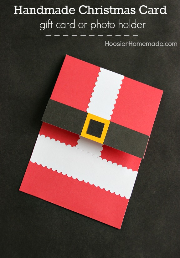 Make these Handmade Christmas Cards to hold gift cards or family photos. They are easy to make and go together in minutes! Pin to your Christmas Board!