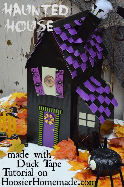 How to make a Haunted House with Duck Tape Tutorial on HoosierHomemade.com