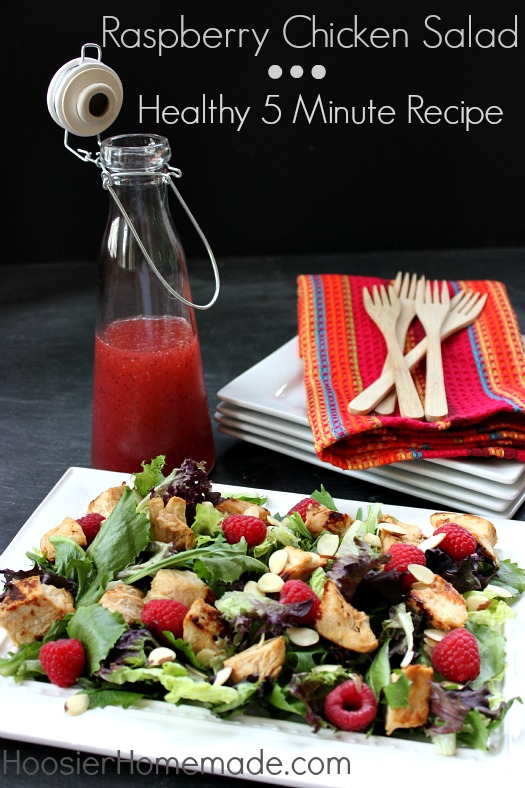 Raspberry Chicken Salad: Healthy 5 Minute Recipe :: on HoosierHomemade.com