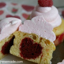 How to Bake a Heart in a Cupcake | Recipe & Instructions on HoosierHomemade.com