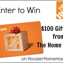 Home Depot $100 Gift Card Giveaway :: Enter on HoosierHomemade.com