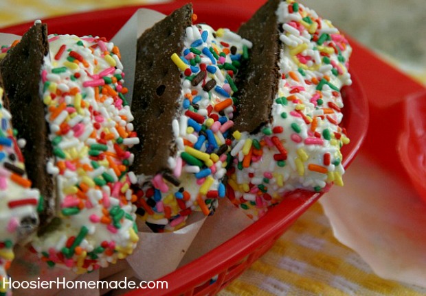 Homemade Ice Cream Sandwiches from HoosierHomemade.com