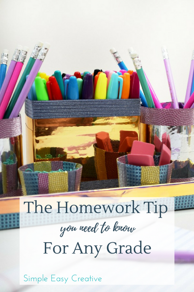 Create a Homework Station- save time by knowing where all of your supplies are! 