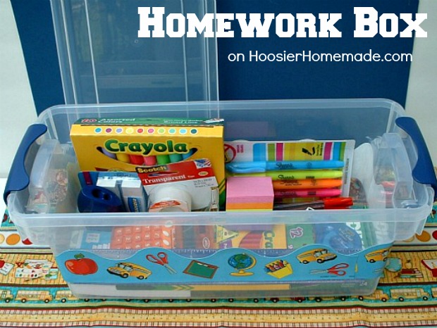 Homework Box :: on HoosierHomemade.com