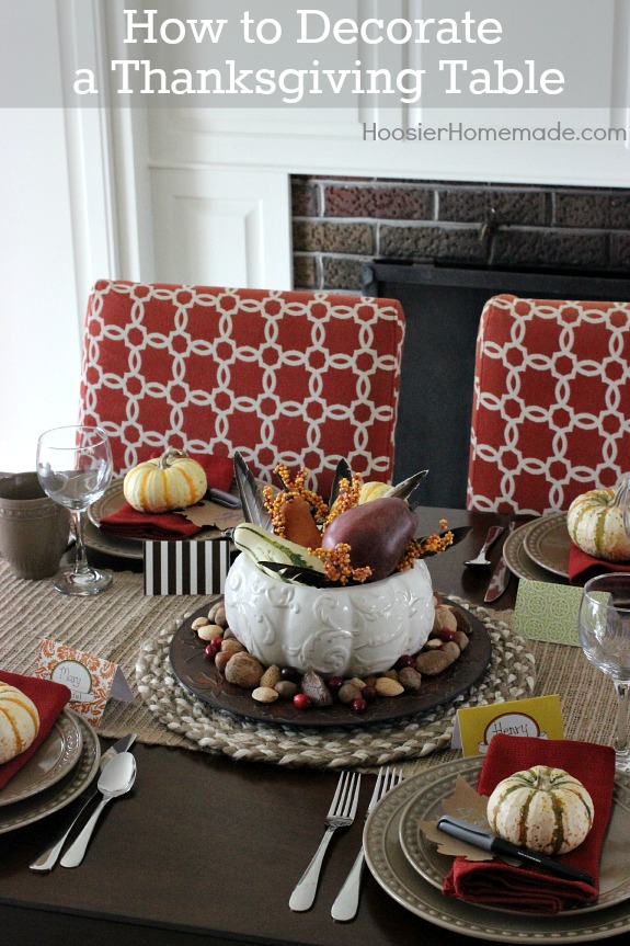 Learn how to decorate a Thanksgiving Table without a lot of money or fuss! Pin to your Thanksgiving Board!