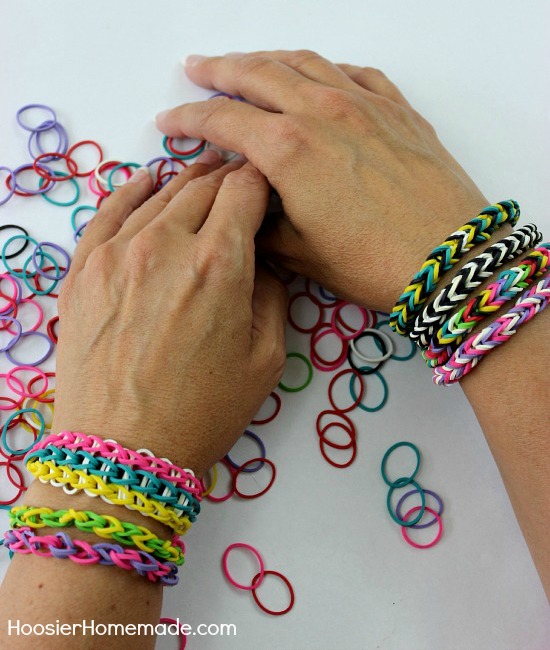 Valentine Fishtail Rainbow Loom Bracelet