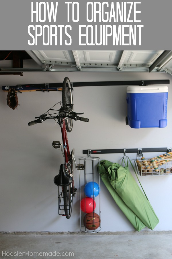 Bats - Balls - Bikes - the list goes on and on! Learn How to Organize Sports Equipment in your garage once and for all! Click on the Photo to get Organized!