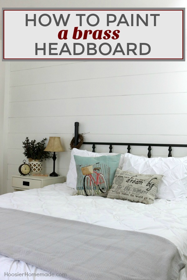 The Magic of Spray Paint: Old Lamp and Brass Headboard Get New Life