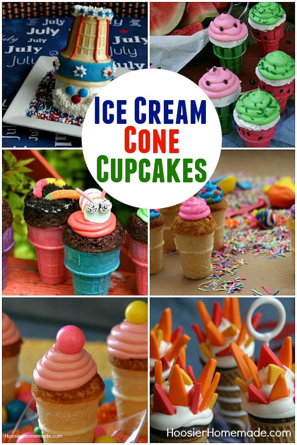 Bake a cupcake right in an Ice Cream Cone for a fun treat! Have the best of both worlds - Ice Cream Cones + Cupcakes! These 15 Cupcake Cone Recipes are sure to please everyone! 