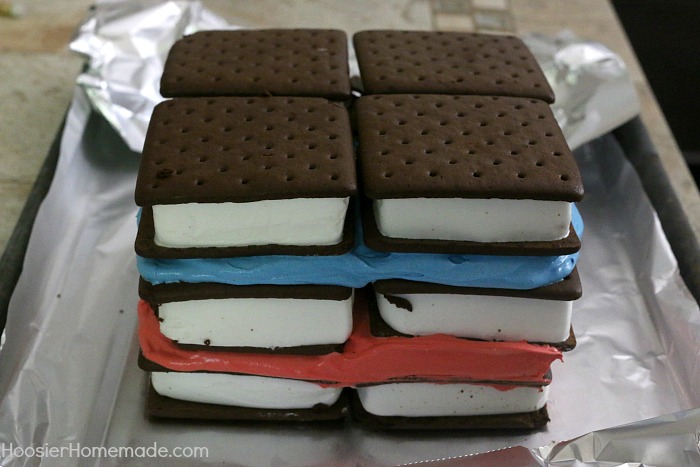 Ice Cream Sandwiches Cakes stacked 