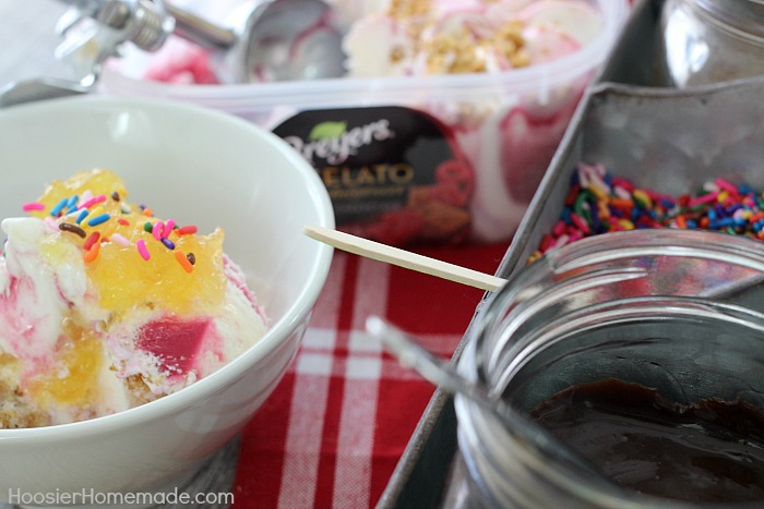 GELATO SUNDAE BAR -- Create this incredible Sundae Bar in minutes! Perfect for ANY celebration!