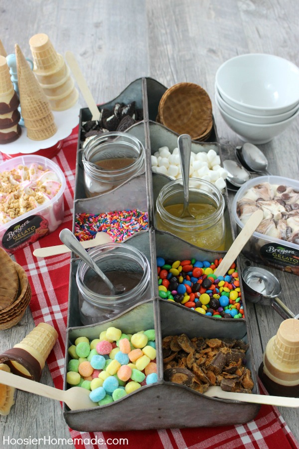 GELATO SUNDAE BAR -- Create this incredible Sundae Bar in minutes! Perfect for ANY celebration!