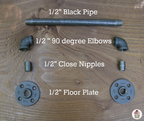 Industrial pipe shelf online with towel bar diy