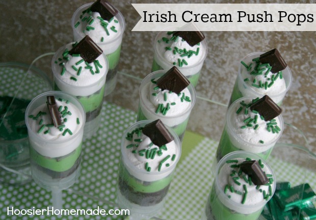 Irish Cream Push Pops :: Recipe on HoosierHomemade.com