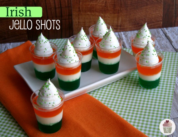 Irish Jello Shots :: Recipe on HoosierHomemade.com