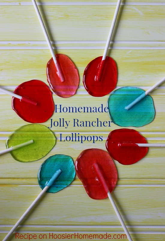 Homemade Jolly Rancher Lollipops | Recipe on HoosierHomemade.com